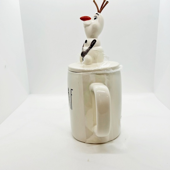 New Rae Dunn Disney Frozen Mug,  Olaf figure ceramic topper - Picture 8 of 9
